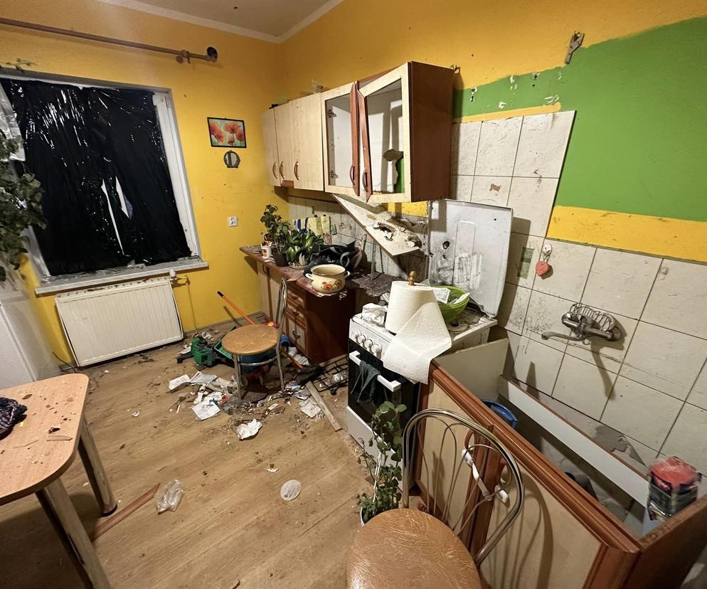 Kuchnia zniszczona po wybuchu