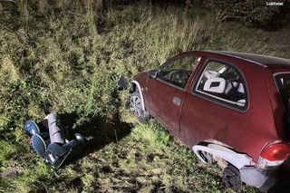 Groźny wypadek na DK46 pod Lubeckiem. 38-letni kierujący oplem trafił do szpitala