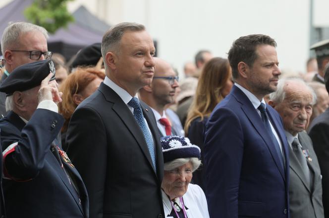 Andrzej Duda i Rafał Trzaskowski w 79. rocznicę Powstania Warszawskiego