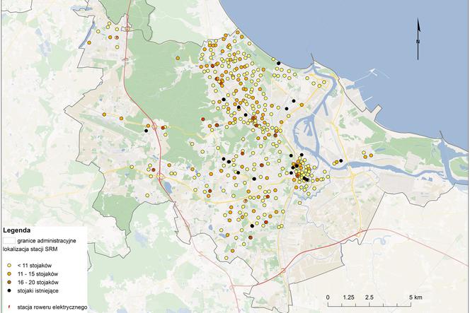 Stacje roweru metropolitalnego w Gdańsku