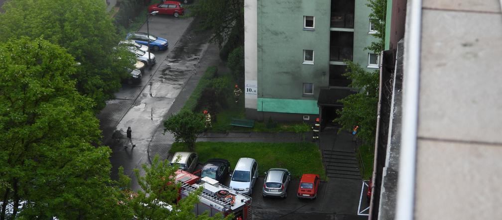 Pożar w bloku w krakowskim Podgórzu