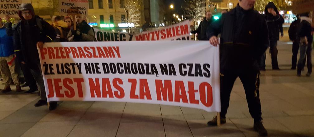 Protest pracowników Poczty Polskiej