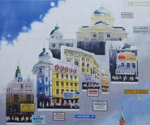 Mural Historia społeczności żydowskiej (Warszawa żydowska) Tytusa Brzozowskiego