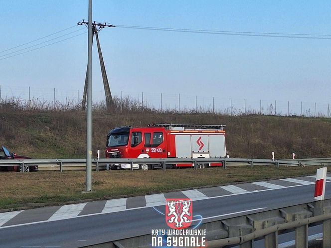 21.03.2025 - wypadek na autostradzie A4 pod Wrocławiem