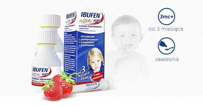 Ibufen FORTE o smaku truskawkowym