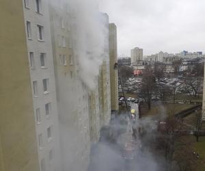 Pożar w bloku przy ulicy łukowskiej 6