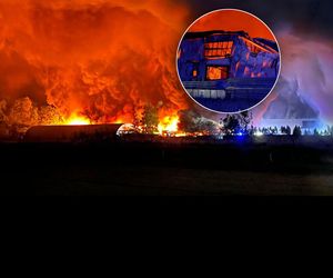 Ogromny pożar w Kawęczynie! Ogień jak wielka pochodnia