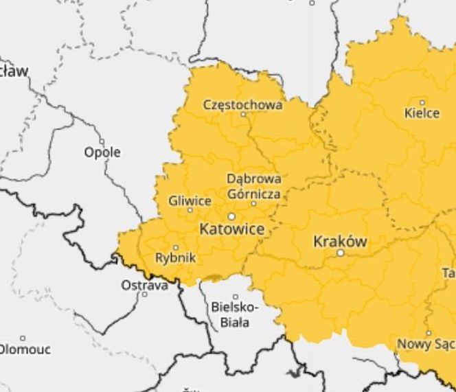 Gęsta mgła w Śląskiem