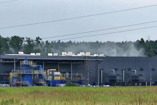 Pożar hali w Bukowicach