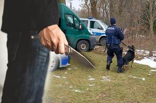 Zakrwawione ciało 32-latka przy drodze pod Łodzią! Zabójca taszczył ofiarę przez kilkaset metrów [WIDEO, ZDJĘCIA]