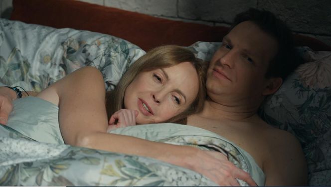 Barwy szczęścia, odcinek 3200. Agnieszka (Katarzyna Tlałka), Łukasz (Michał Rolnicki)