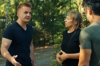 Barwy szczęścia odc. 3124. Syn Szymańskiego (Maciej Czerklański), Mariusz  (Rafał Cieszyński), Szymańska (Agata Pruchniewska)