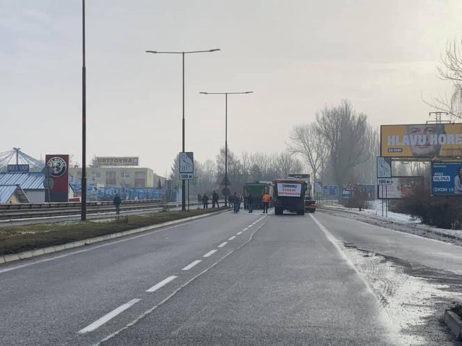 Ogromne protesty kierowców na Słowacji