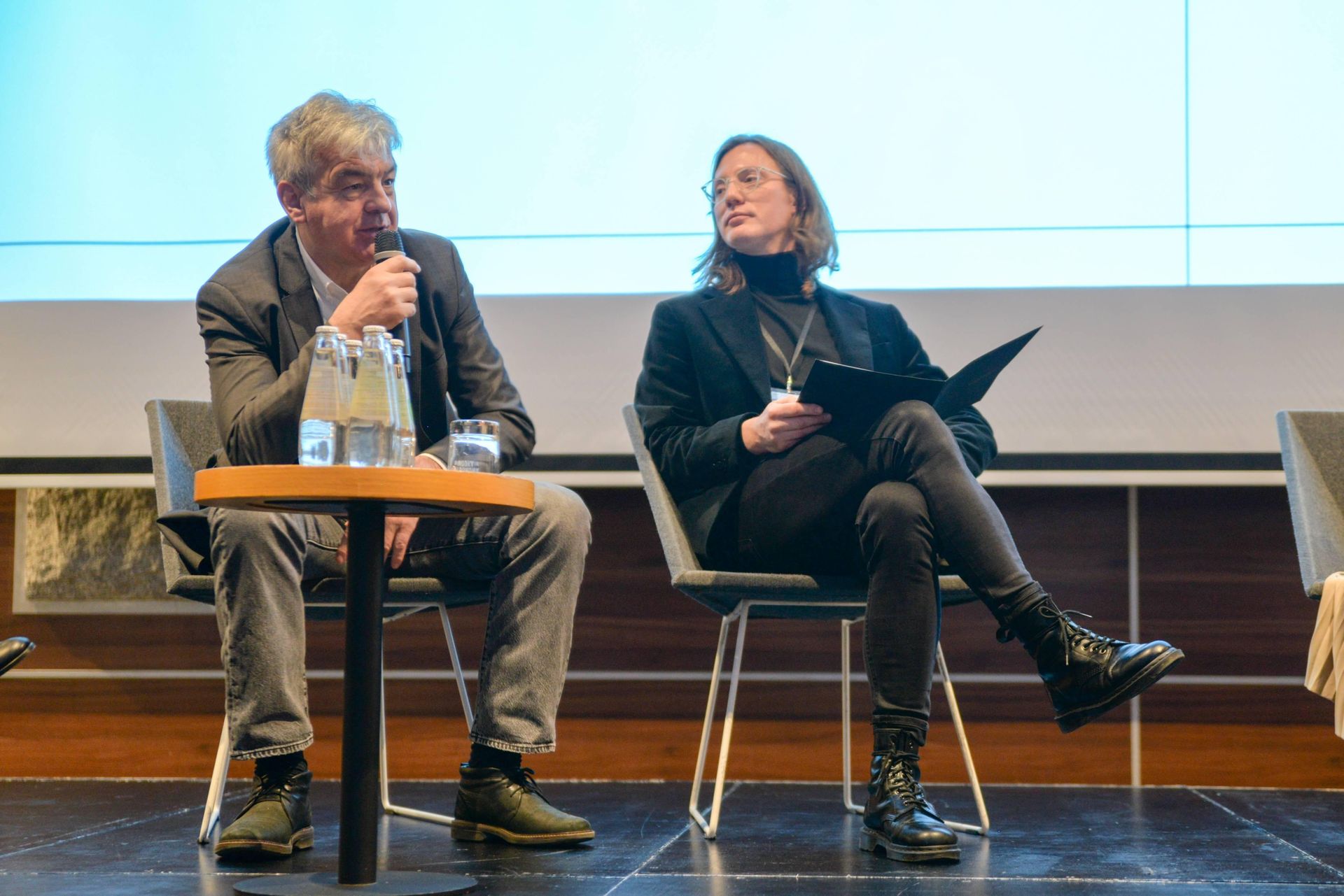 Panel I. Od lewej Kazimierz Łatak, Marek Sanecki