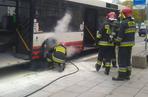 Pożar autobusu na Jagiellońskiej