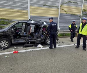 Wypadek w Hucie Szklanej pod Sieradzem na trasie S8.