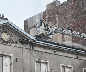 Pożar kamienicy przy ul. Miedzianej w Warszawie 29.10.2024