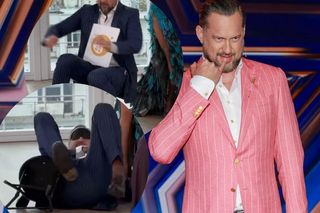 Prokop połamał krzesło i zaliczył upadek na wizji. Spektakularna wpadka!