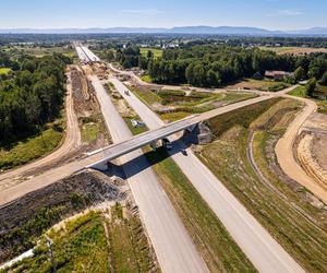 Plac budowy S1 Oświęcim - Dankowice w sierpniu 2024