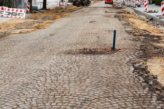 Zabytkowy bruk na Piłsudskiego w Siedlcach