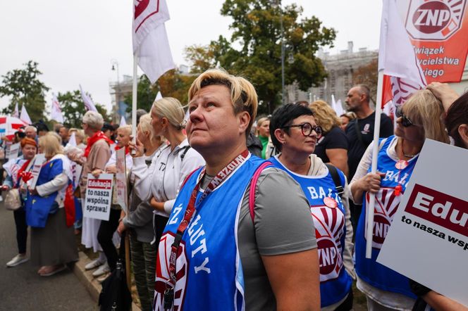 Protest nauczycieli w Warszawie (1.09.2025)