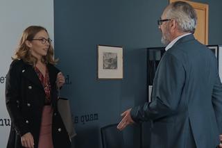 M jak miłość odc. 1673. Sylwia Kostecka (Hanna Turnau), Adam Werner (Jacek Kopczyński)