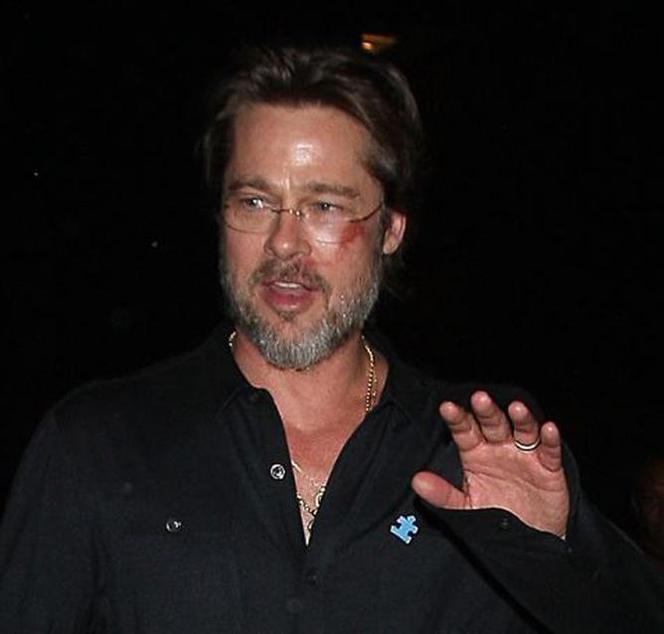 Angelina Jolie POBIŁA swojego męża? Brad Pitt z podbitym okiem! Musiało boleć ;] (FOTO)