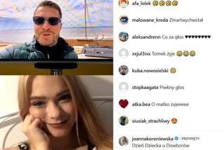 Andrzej Młynarczyk i Julia Wróblewska (Tomek i Zosia z M jak miłość) na Instagramie