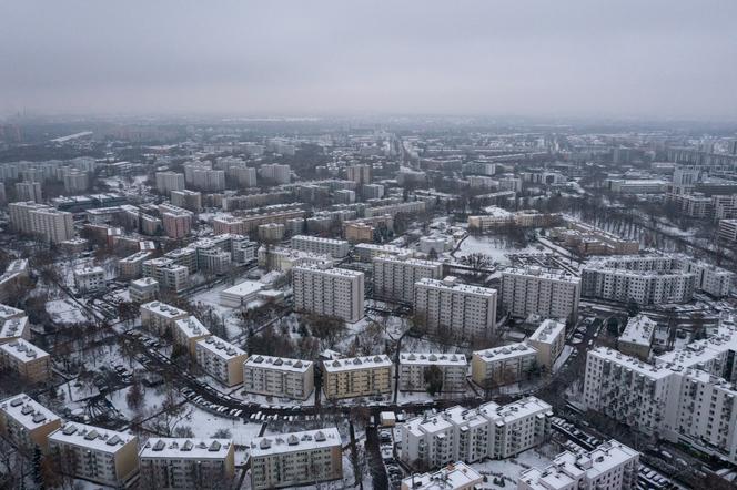 Śnieżna zima w Warszawie