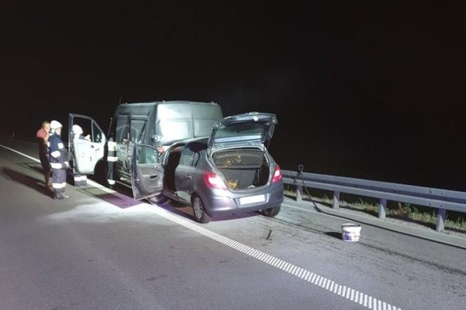 Wypadki na autostradzie A4 w Woli Dalszej (pow. łańcucki)