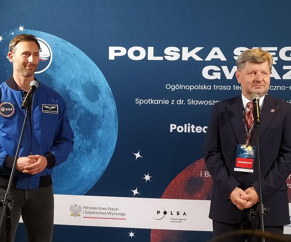 Sławosz Uznański-Wiśniewski na Politechnice Rzeszowskiej. Astronauta spotkał się ze studentami