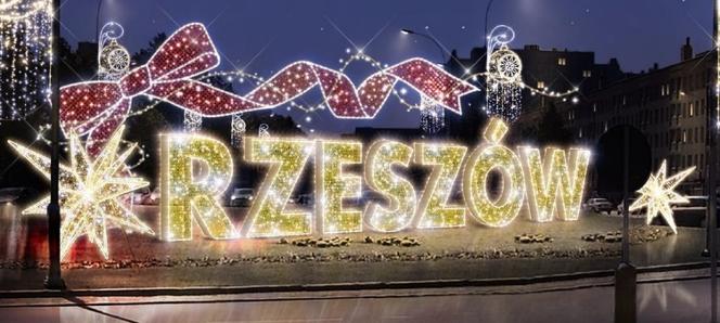 Świąteczne oświetlenie w Rzeszowie w 2022 roku 