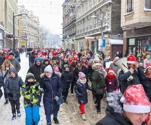 Parada w Mikołajów w Chorzowie na koniec Mikołajowego Festiwalu Czekolady z... owadami