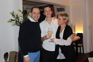 Filip Kulczycki z mamą i tatą