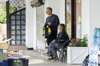Grzegorz Damięcki i Magdalena Schejbal na spacerze