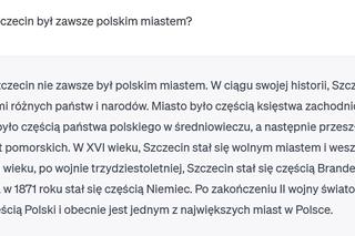 Chat GPT o Szczecinie 