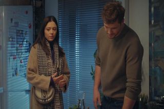 	M jak miłość odc. 1865. Iza (Adriana Kalska), Marcin (Mikołaj Roznerski)