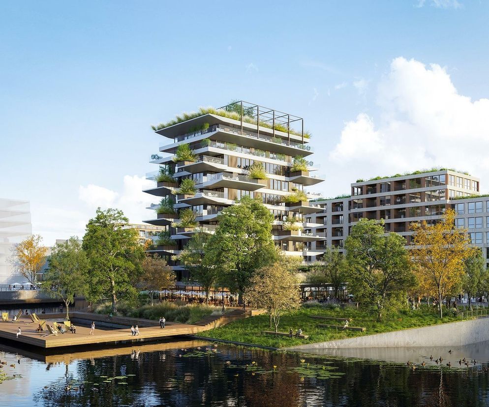 8 | Wizualizacja osiedla Doki – rozbudowa Portu Praskiego w Warszawie, proj. APA Wojciechowski Architekci