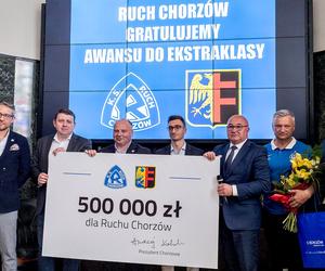 Ruch Chorzów otrzymał 500 tys. zł od miasta za awans do Ekstraklasy
