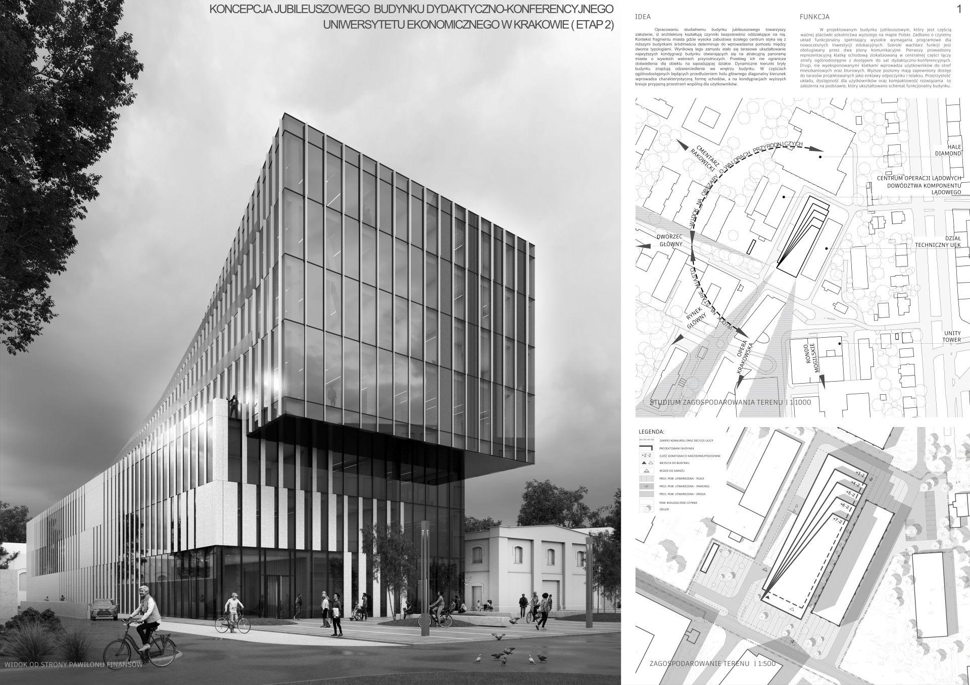 Konkurs SARP na projekt nowego budynku Uniwersytetu Ekonomicznego w Krakowie: wyniki