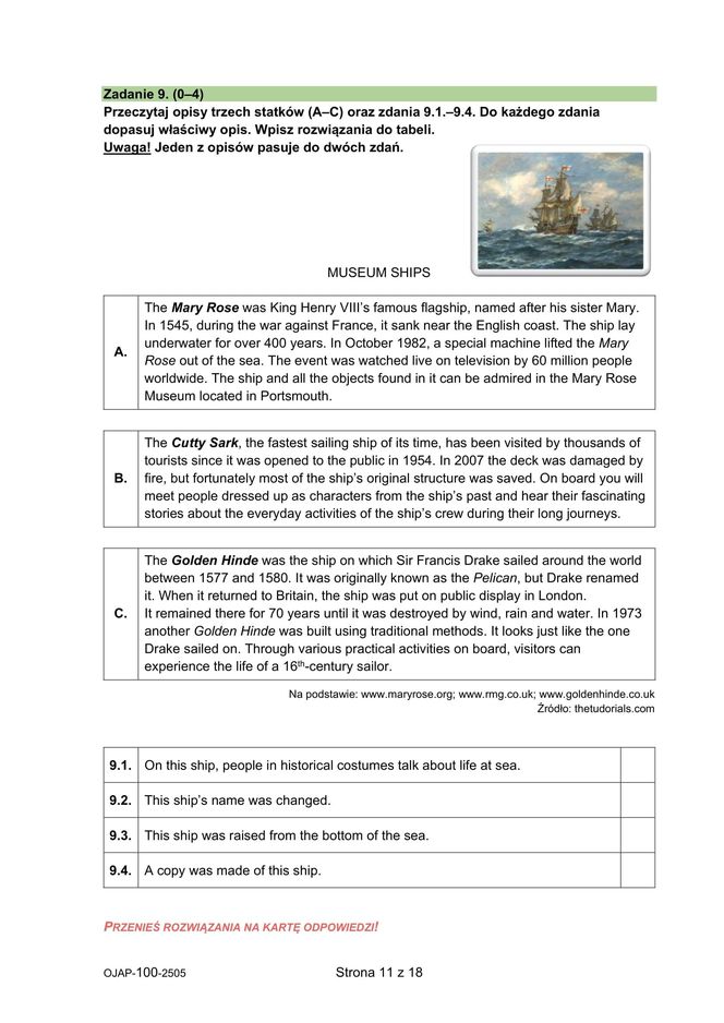 Egzamin ósmoklasisty język angielski 2025: ODPOWIEDZI i ARKUSZE CKE [15.05.2025]