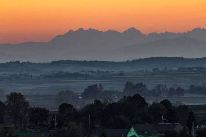 Widok na Tatry ze świętokrzyskiego Ponidzia 