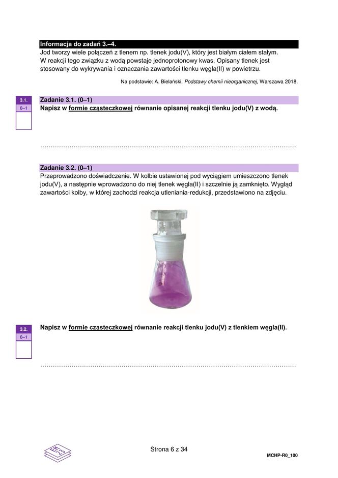 Matura 2025 chemia rozszerzona - arkusz CKE 16.05.2025 - Formuła 2023