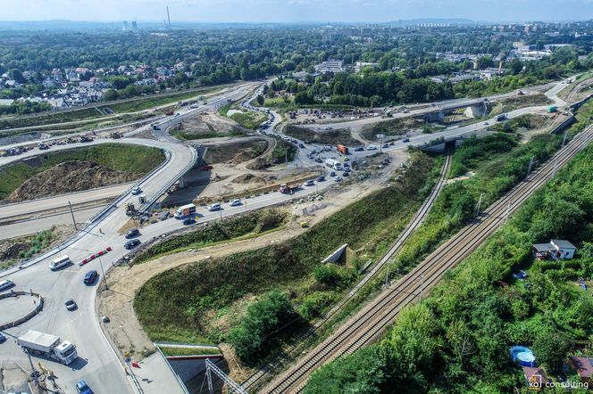 Węzeł Mistrzejowice - budowa. Zobacz jak powstaje jeden z najbardziej skomplikowanych obiektów na S7