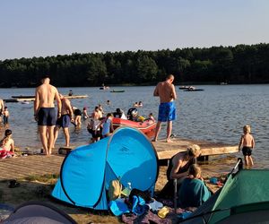 Plażowicze nad Lubianką
