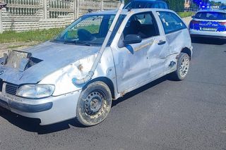 Łask. 18-latek jeździł po drodze zwykłym wrakiem! Jego seat nie miał nawet koła [ZDJĘCIA].