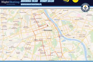 Nightskating Warszawa 1.09.2022 - TRASA