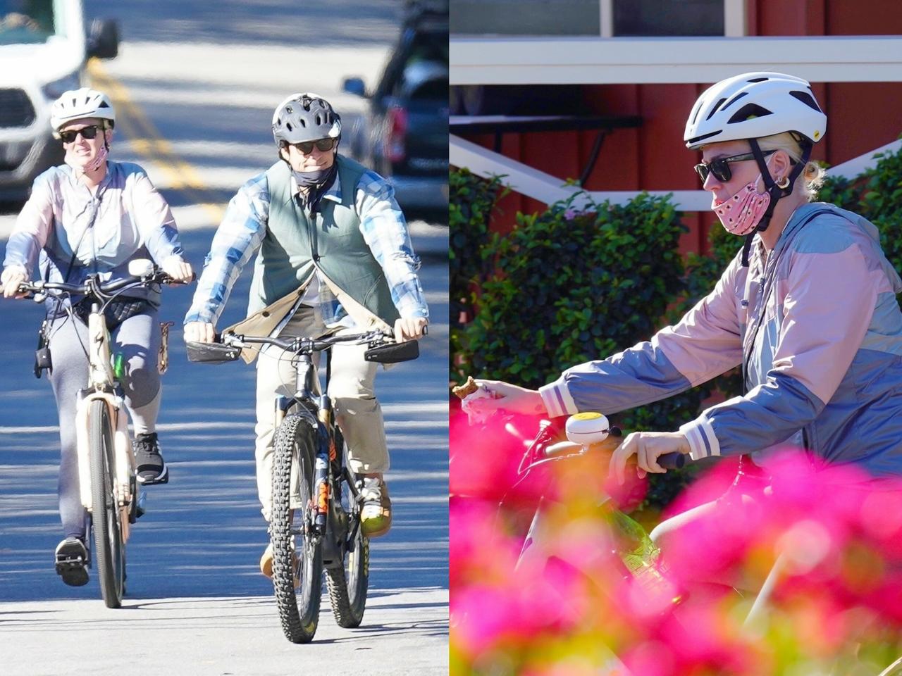 Orlando Bloom śmiga na rowerze po domu. Katy Perry pokazała nagranie!