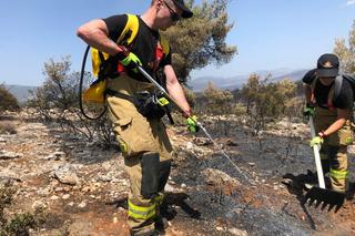 Są w samym centrum piekła. Polscy bohaterowie walczą z pożarami w Grecji