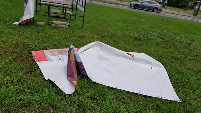 Nocny akt wandalizmu! Zniszczone banery posłanki PiS z Torunia